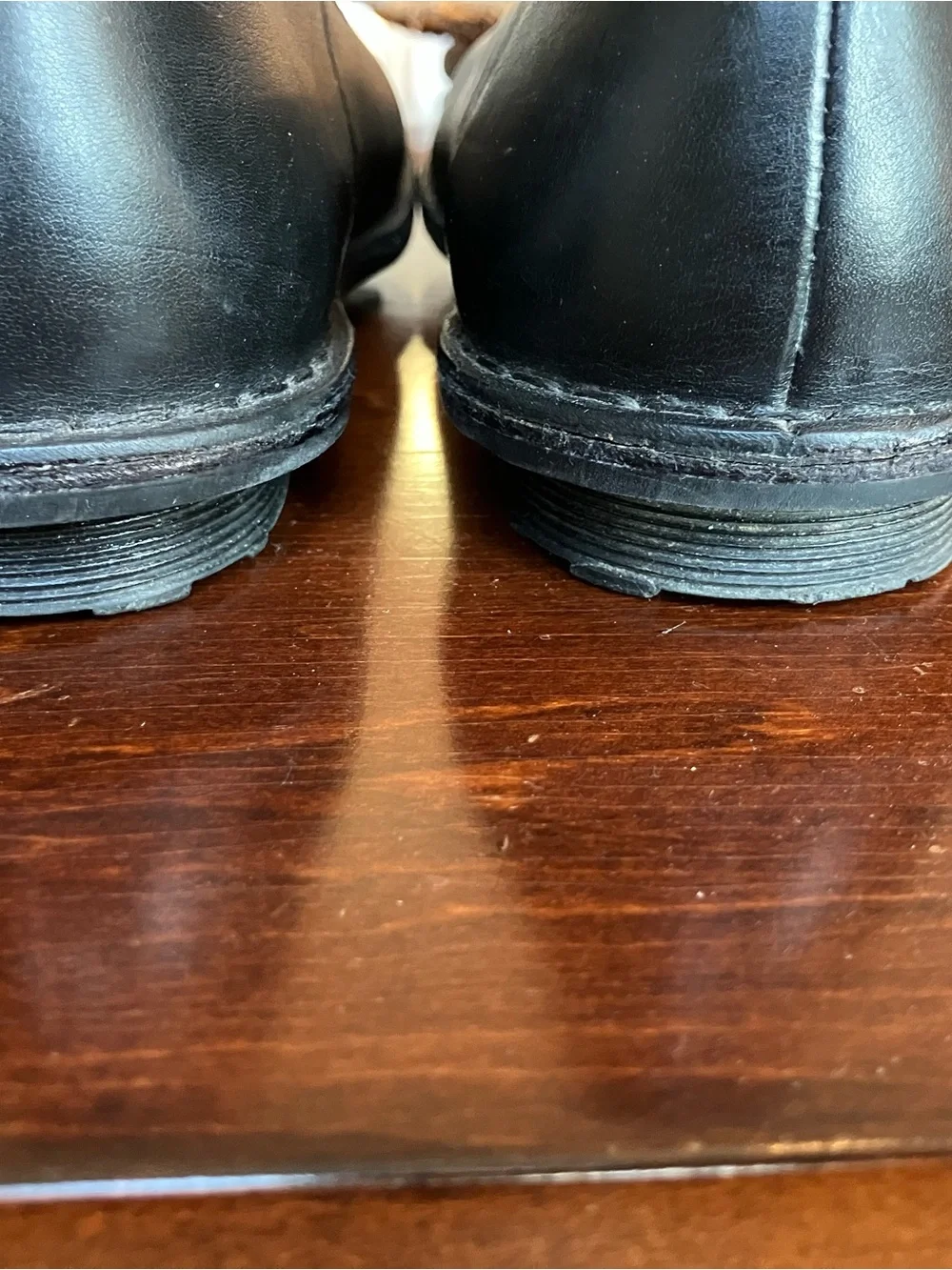 Dr. Martens Black Leather Ballet Flats with Stitch Detail- size 7